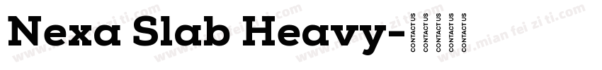 Nexa Slab Heavy字体转换